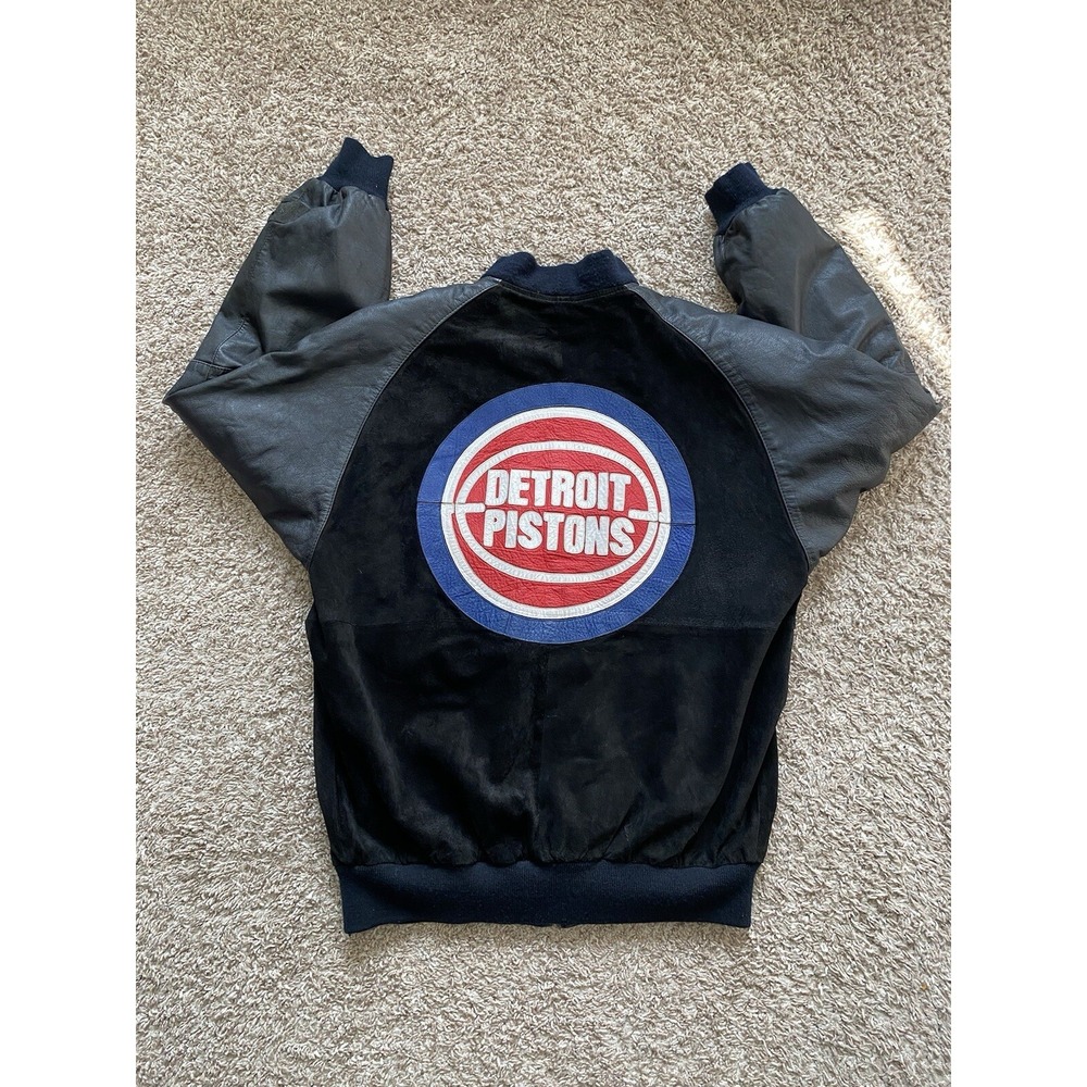Vintage 90's‎ Starter Detroit Pistons NBA Leather Wool Varsity Jacket Men's XL